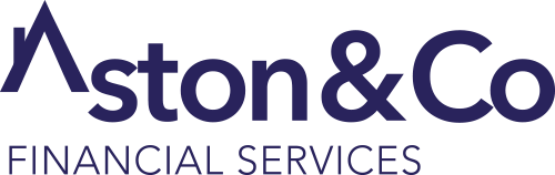 Aston and Co Financial Services logo in blue